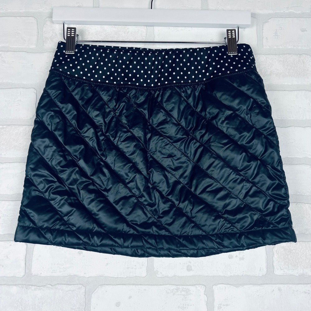 Columbia Kids Black Quilted‎ Skort Skirt Polka Dot Waistband Size 14/16